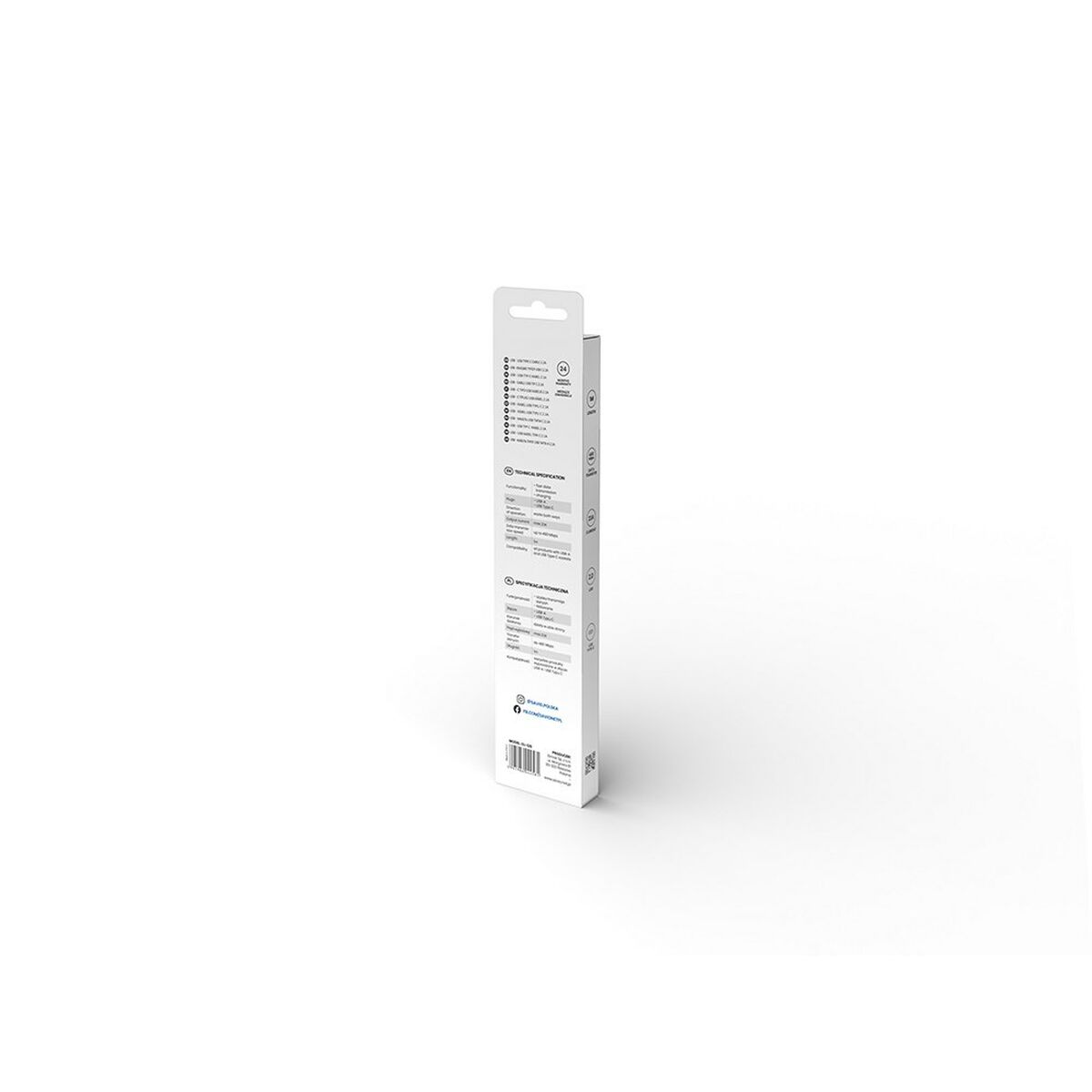 USB A uz USB C Kabelis Savio CL-126 Balts 1 m